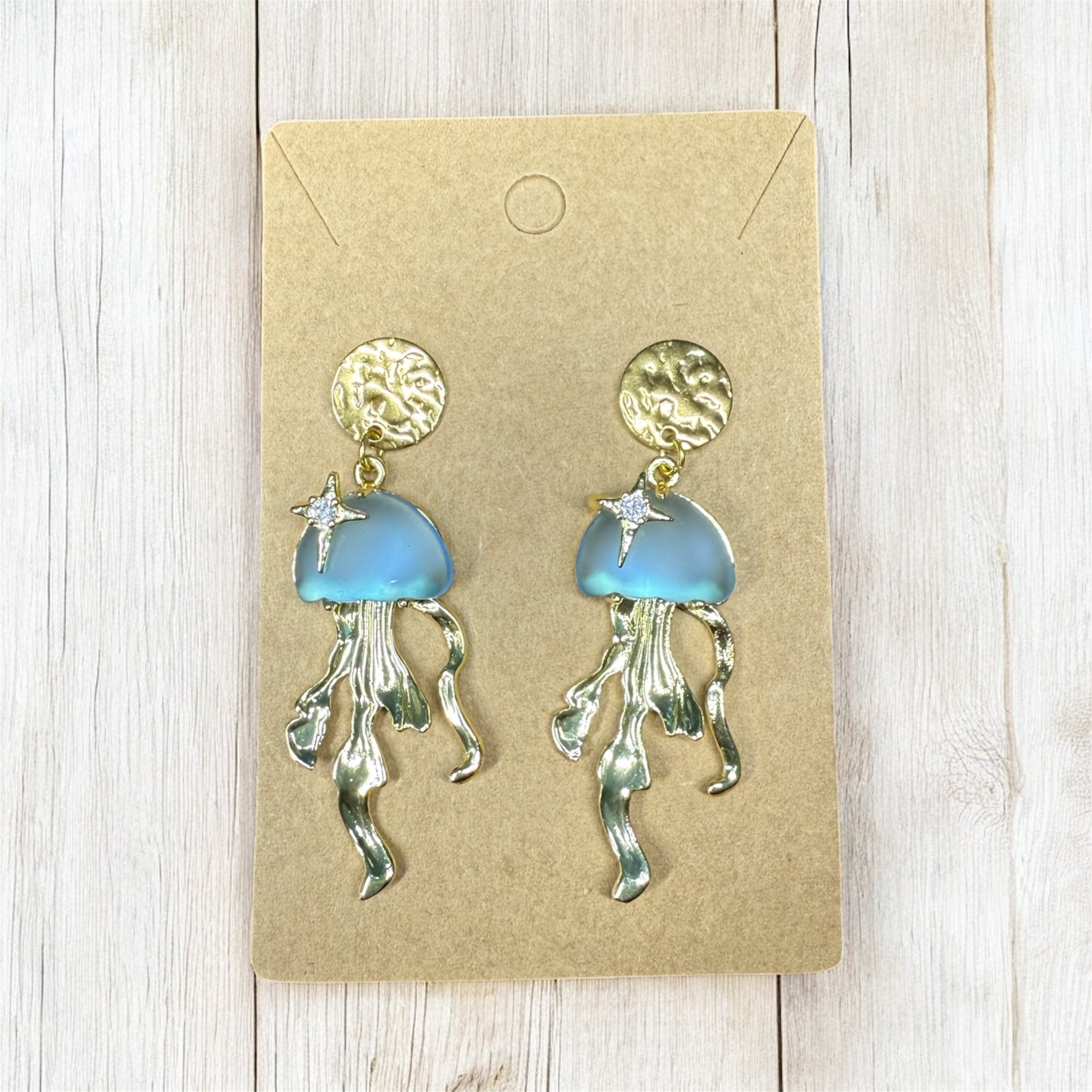 Boucles d’oreilles méduses / pièce unique