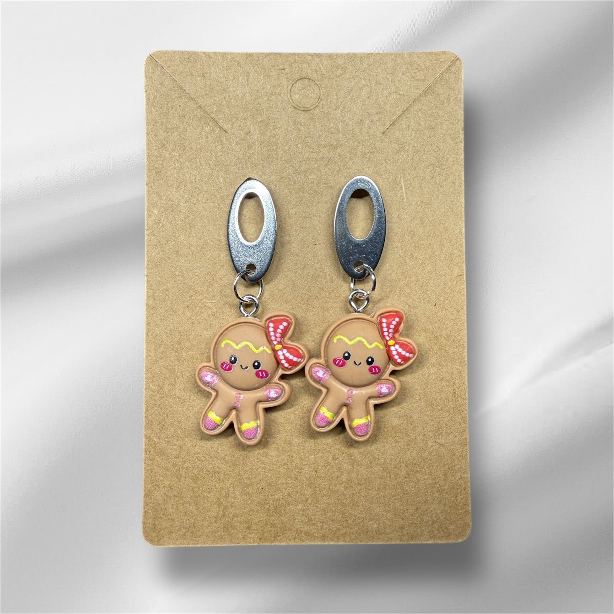Boucles d’oreilles “Gingerbread Cutie” / pièce unique