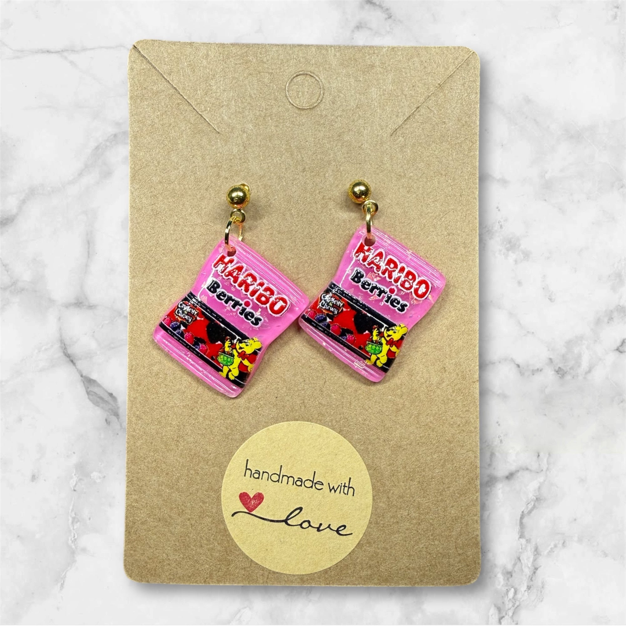 Boucles d’oreilles “Haribo Berries” / pièce unique