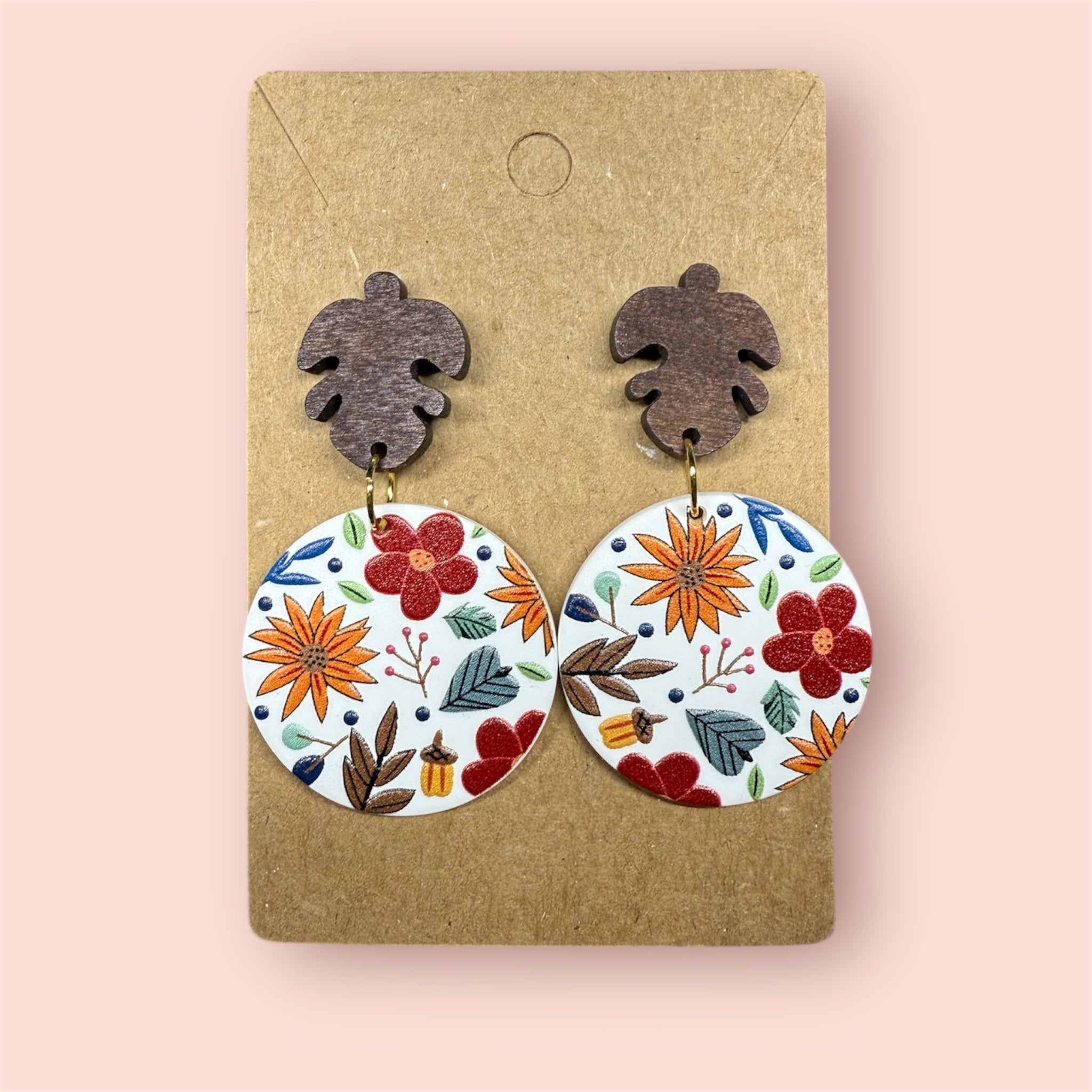 Boucles d’oreilles “Fleurs bohèmes” / pièce unique