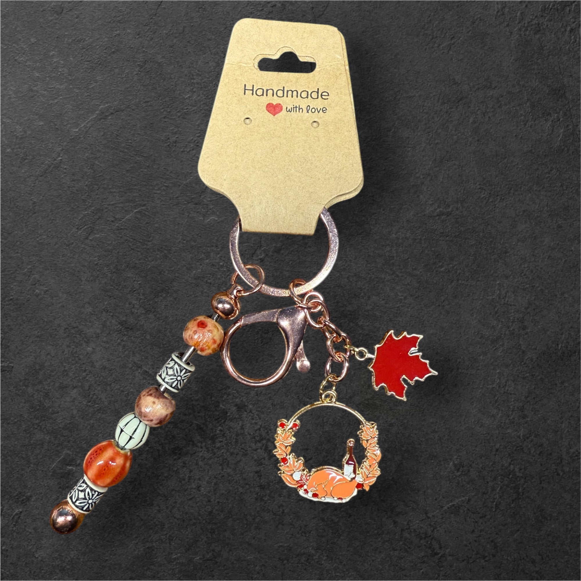 Porte-clés “Renard d’automne” / pièce unique