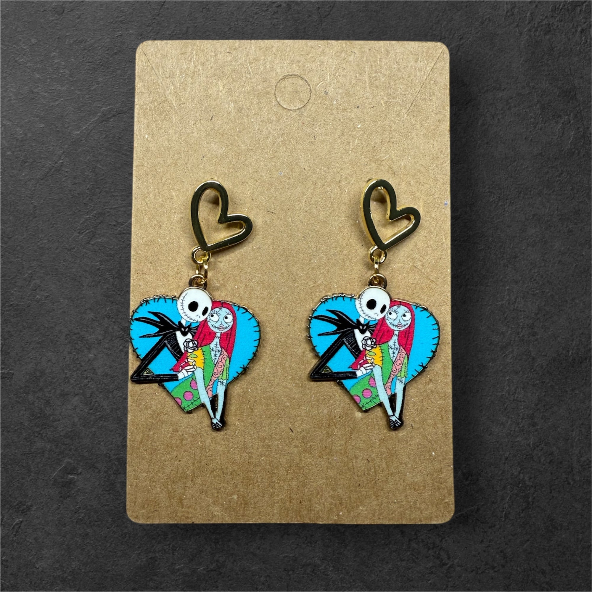 Boucles d’oreilles Jack & Sally / pièce unique