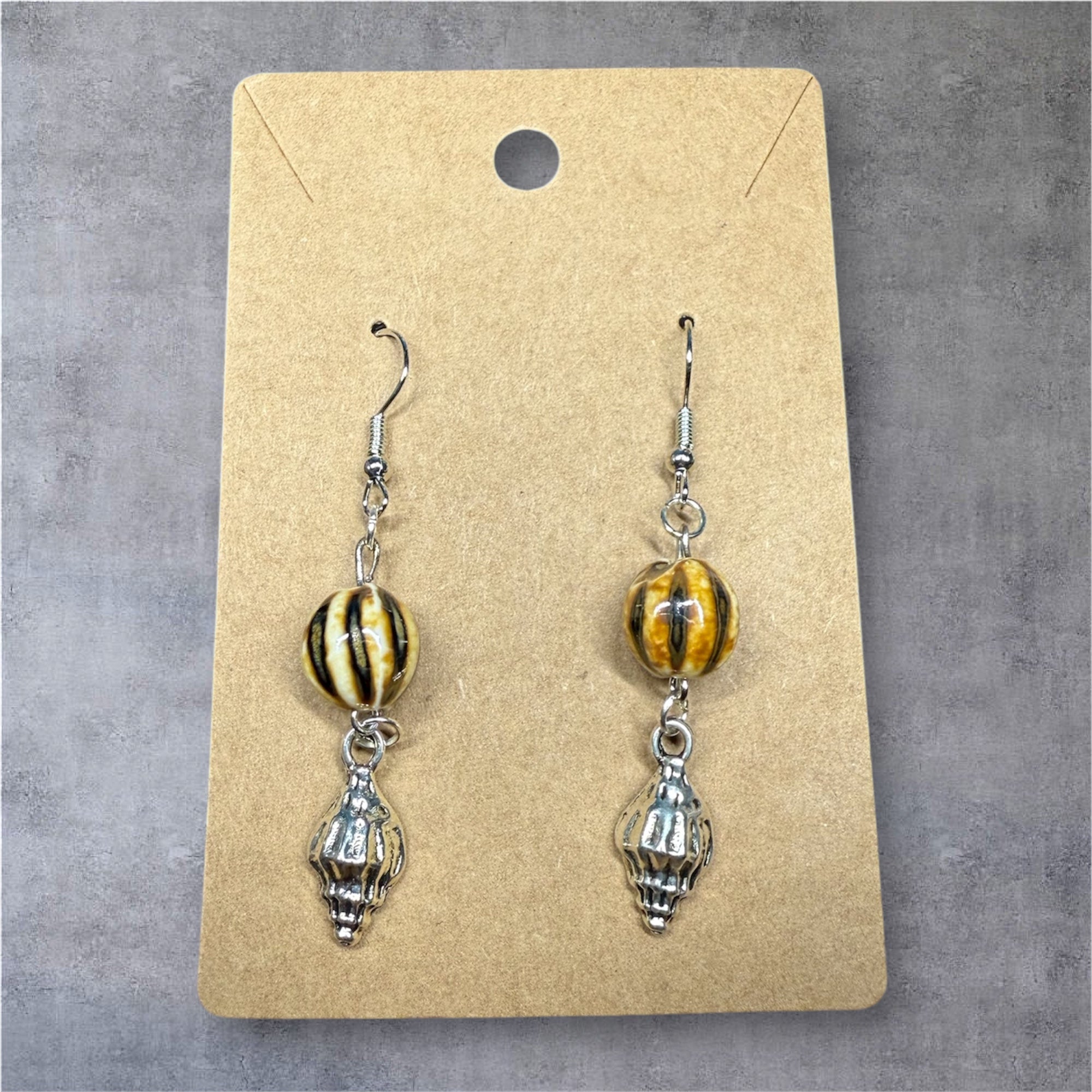 Boucles d’oreilles coquillages / pièce unique