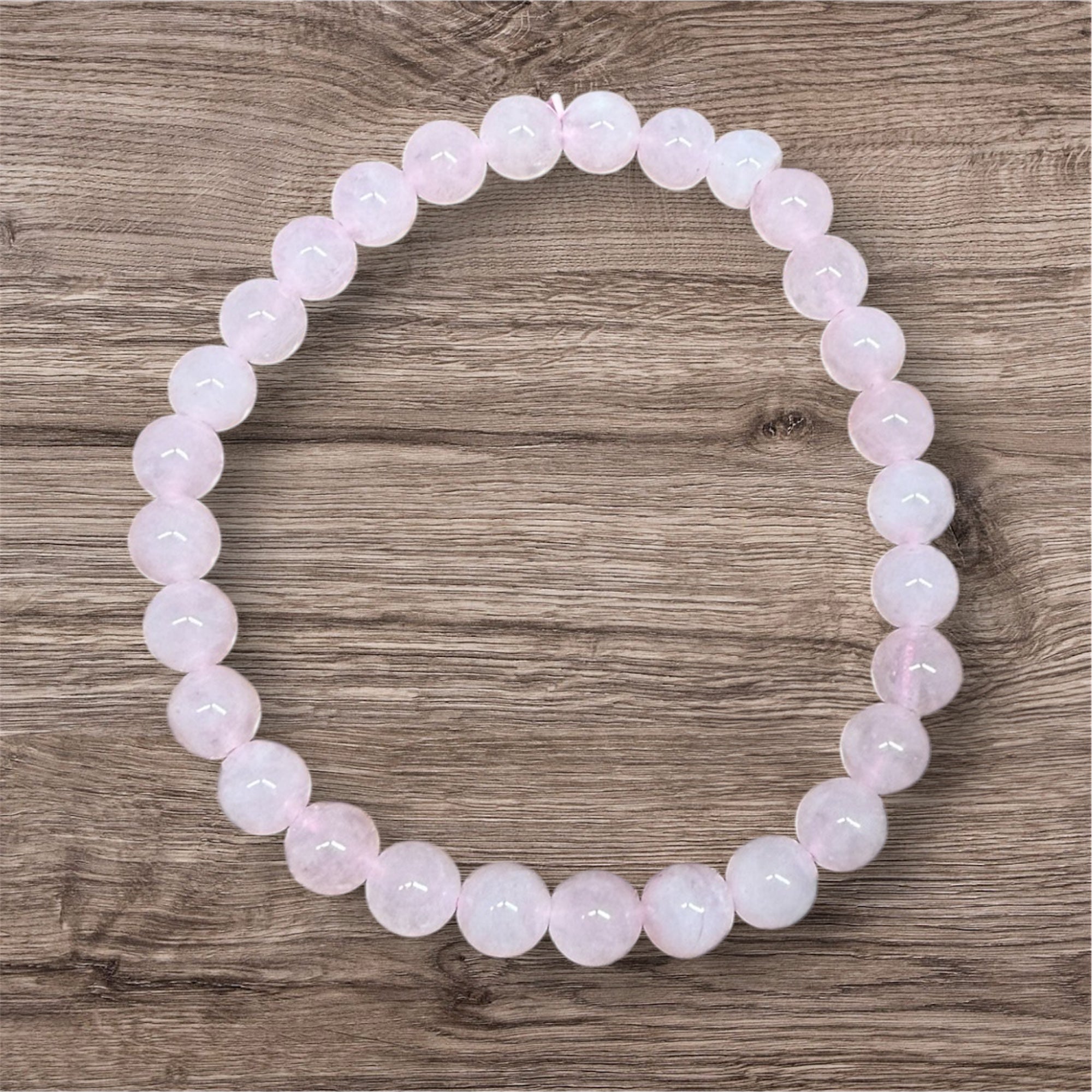 Bracelet en quartz rose / 16 cm