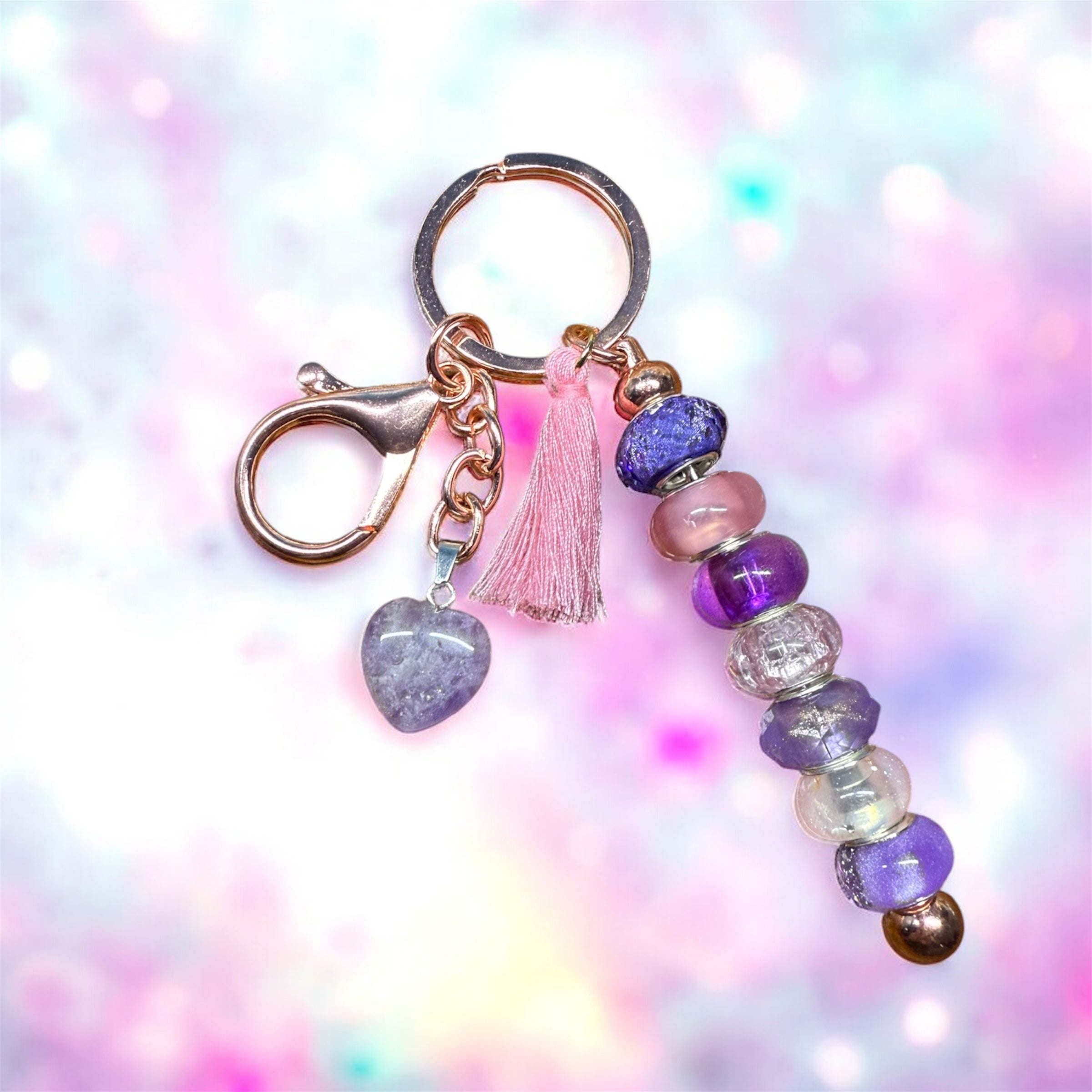 Porte clé en améthyste / pièce unique