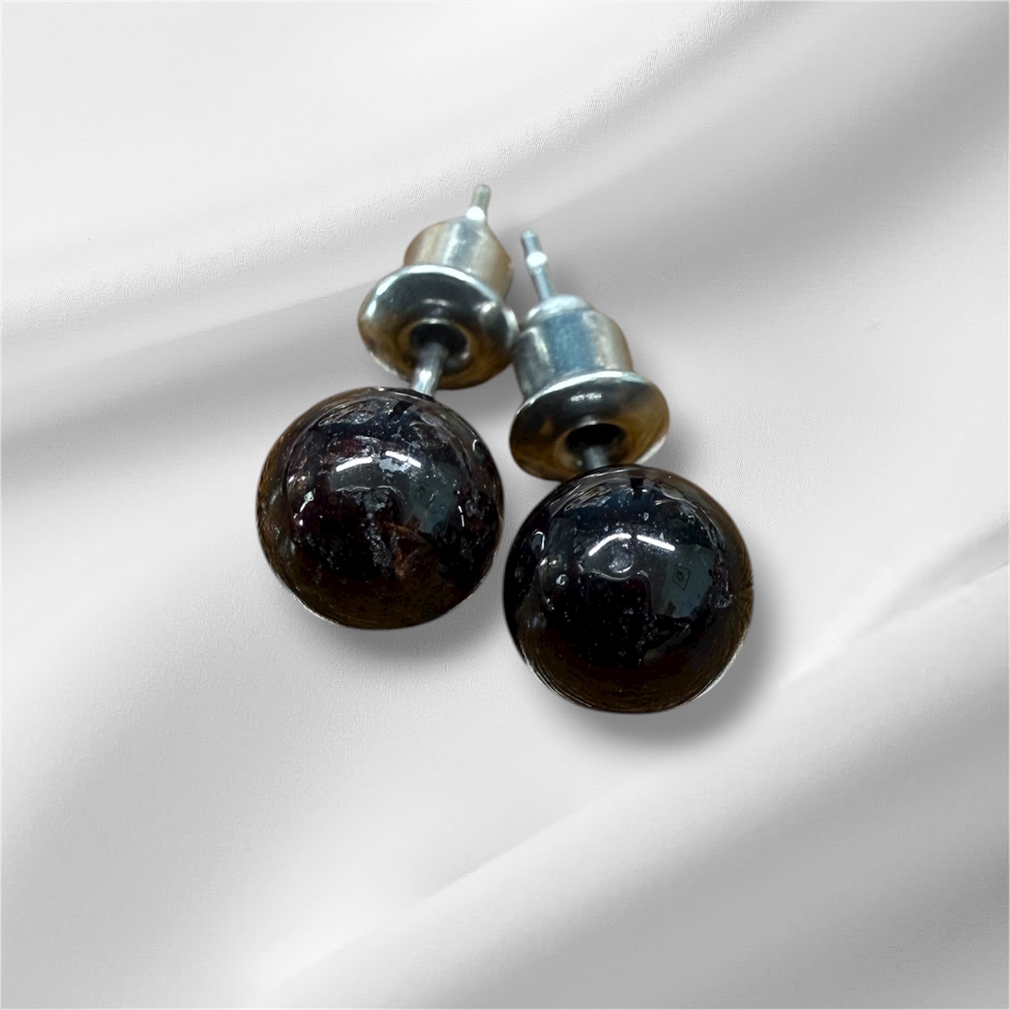 Boucles d’oreilles en grenat rouge