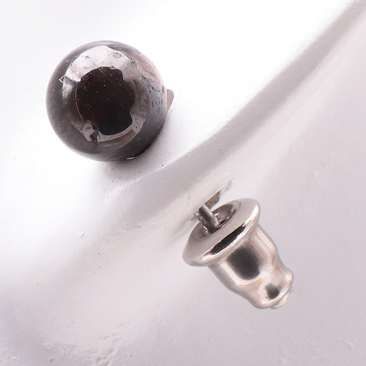 Boucles d’oreilles en grenat rouge