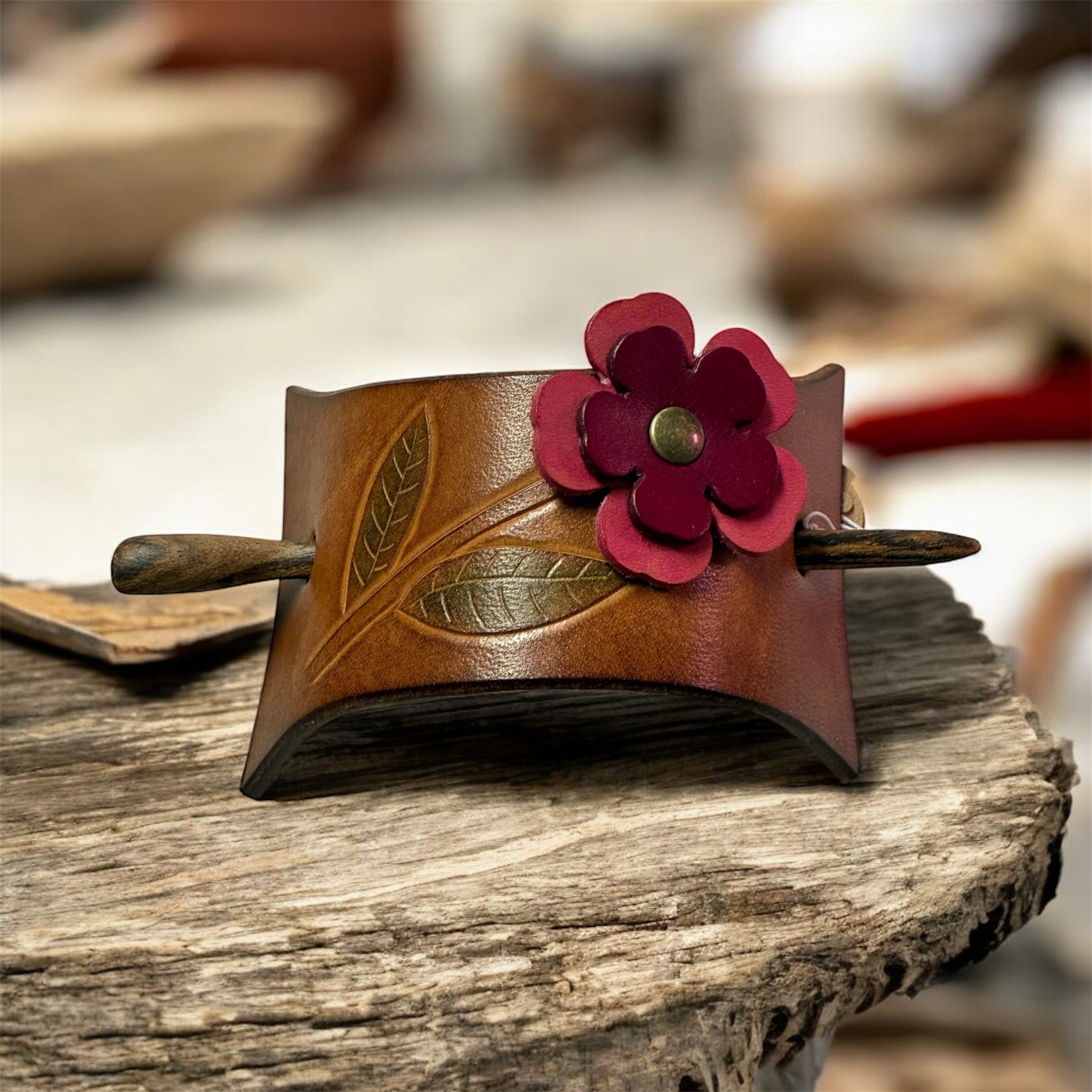 Pince à cheveux en cuir - Céline HELFER