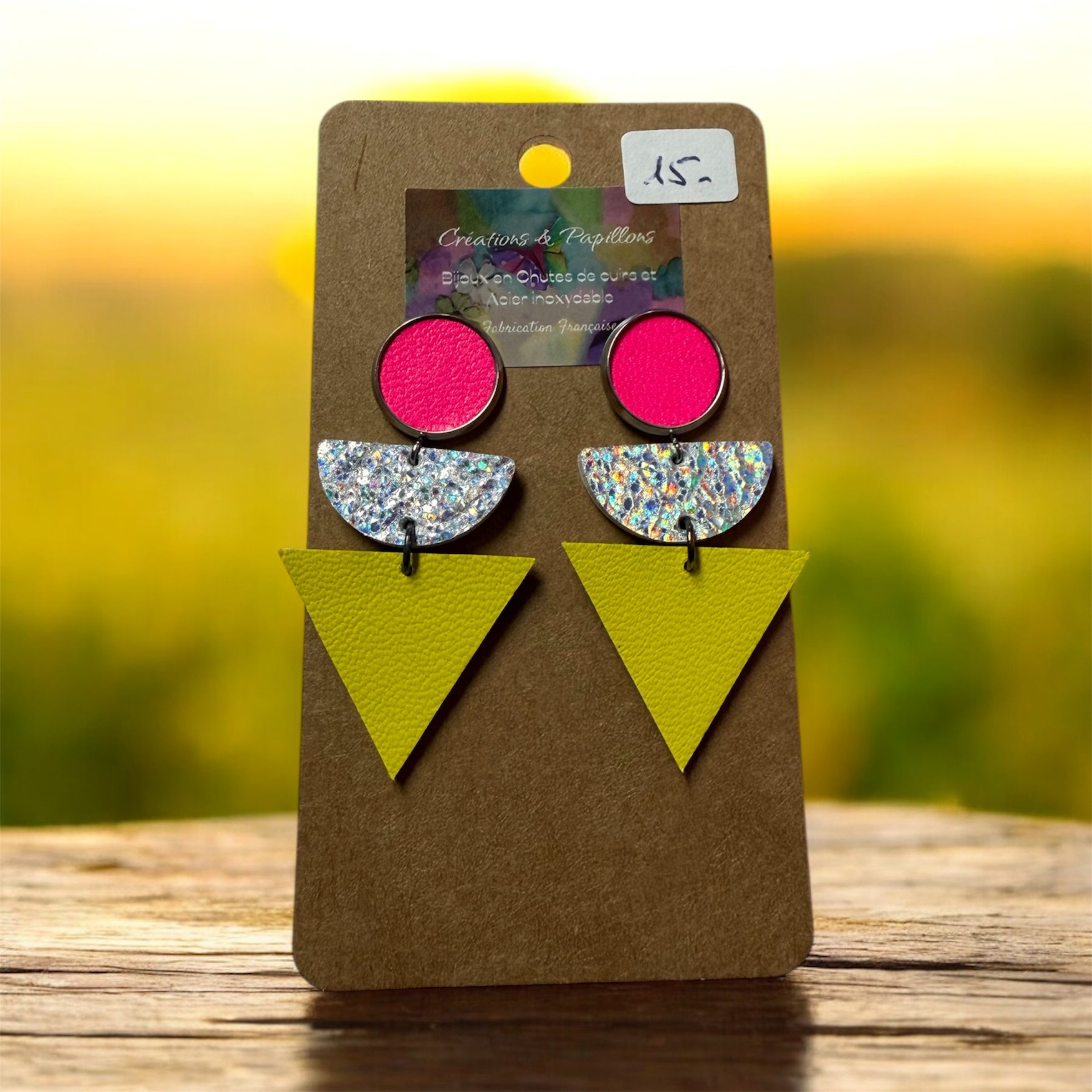 Boucles d’oreilles fluo - Créations & Papillons