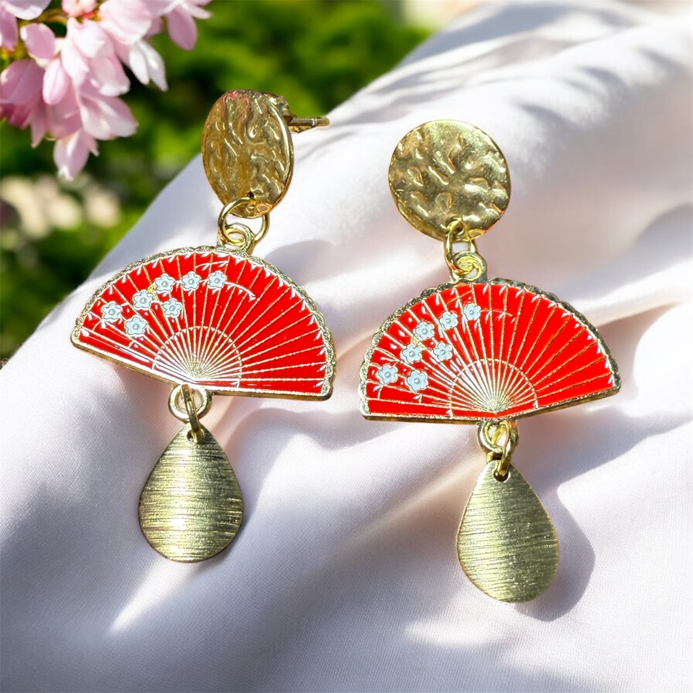 Boucles d’oreilles éventail / pièce unique