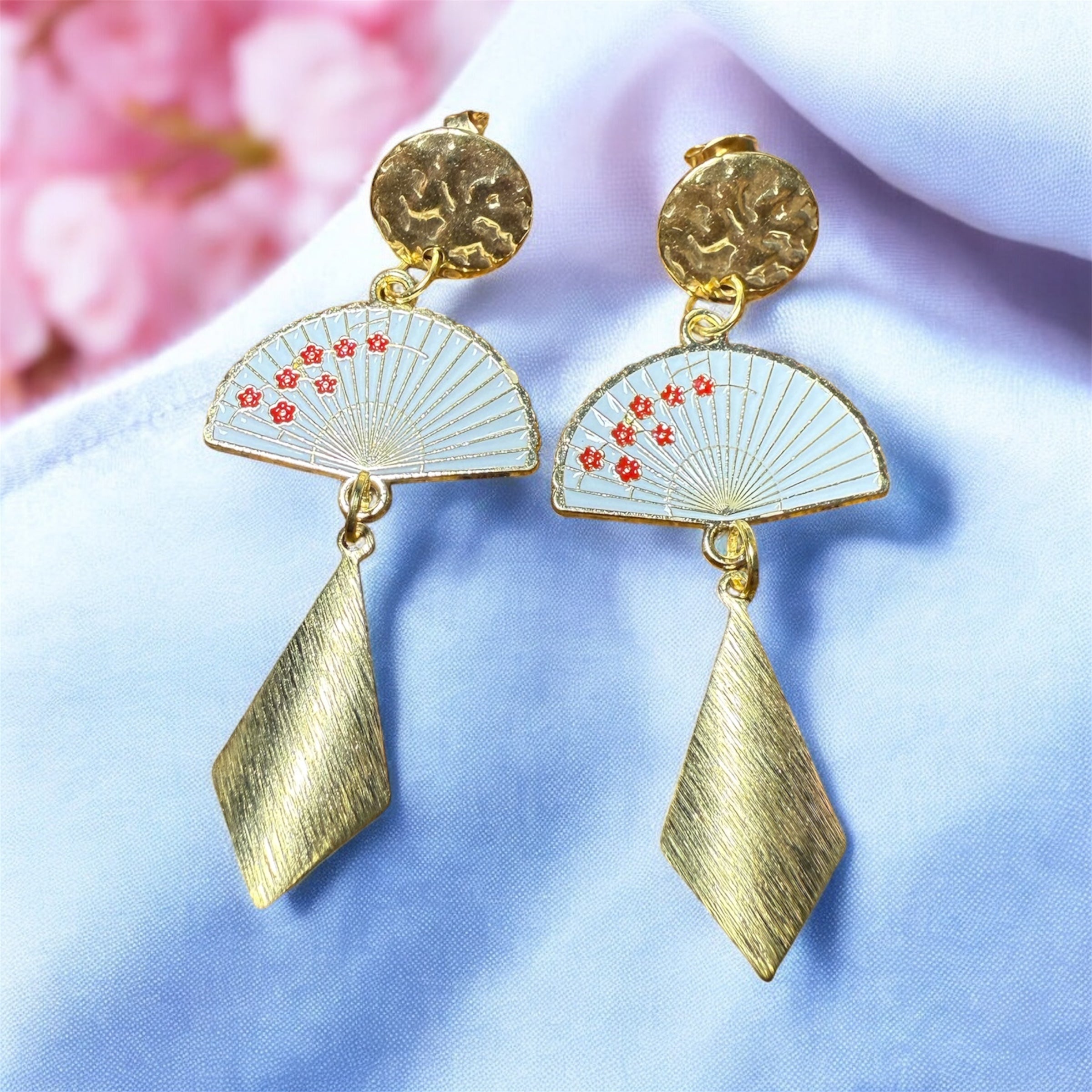 Boucles d’oreilles éventail / pièce unique