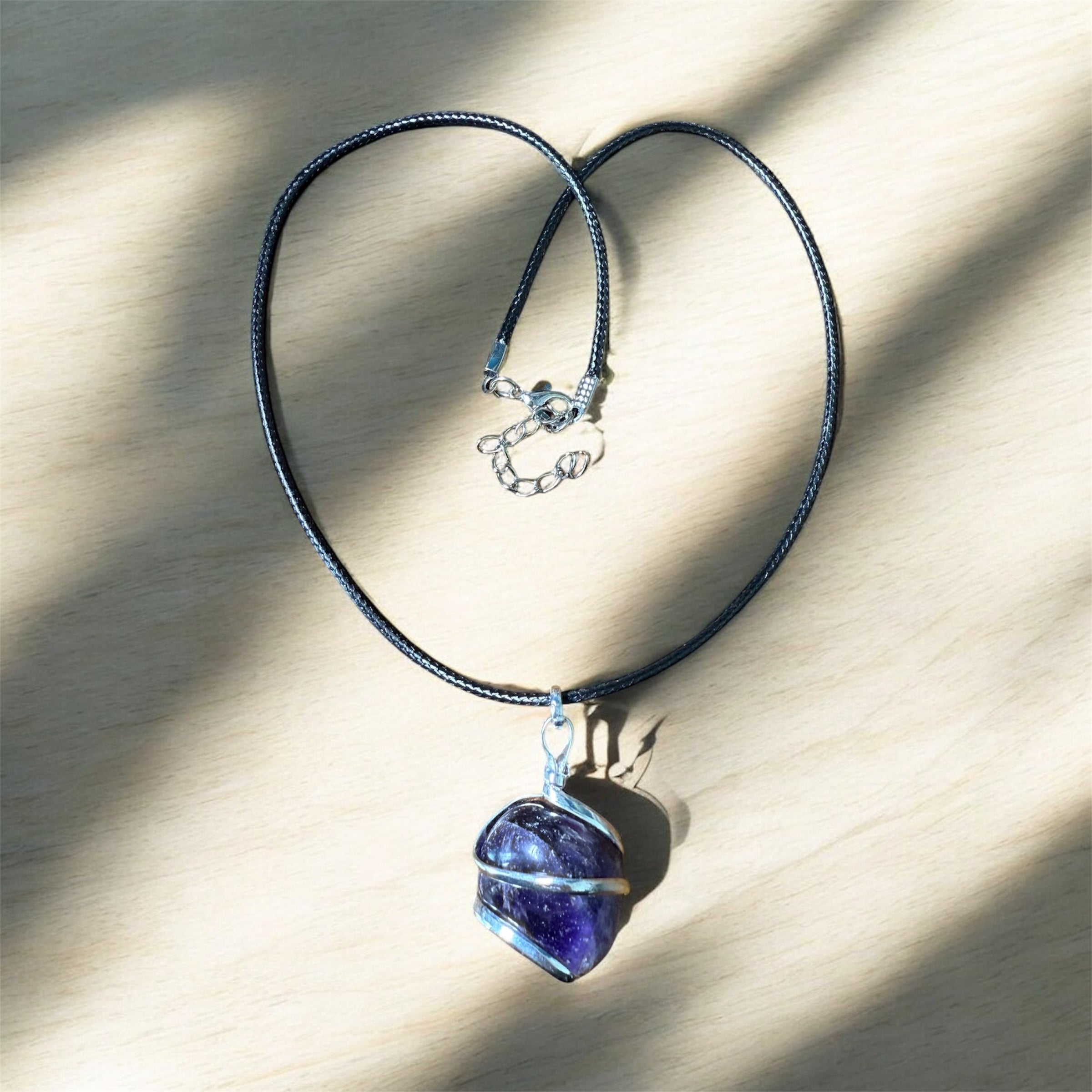 Collier en améthyste et plaqué argent