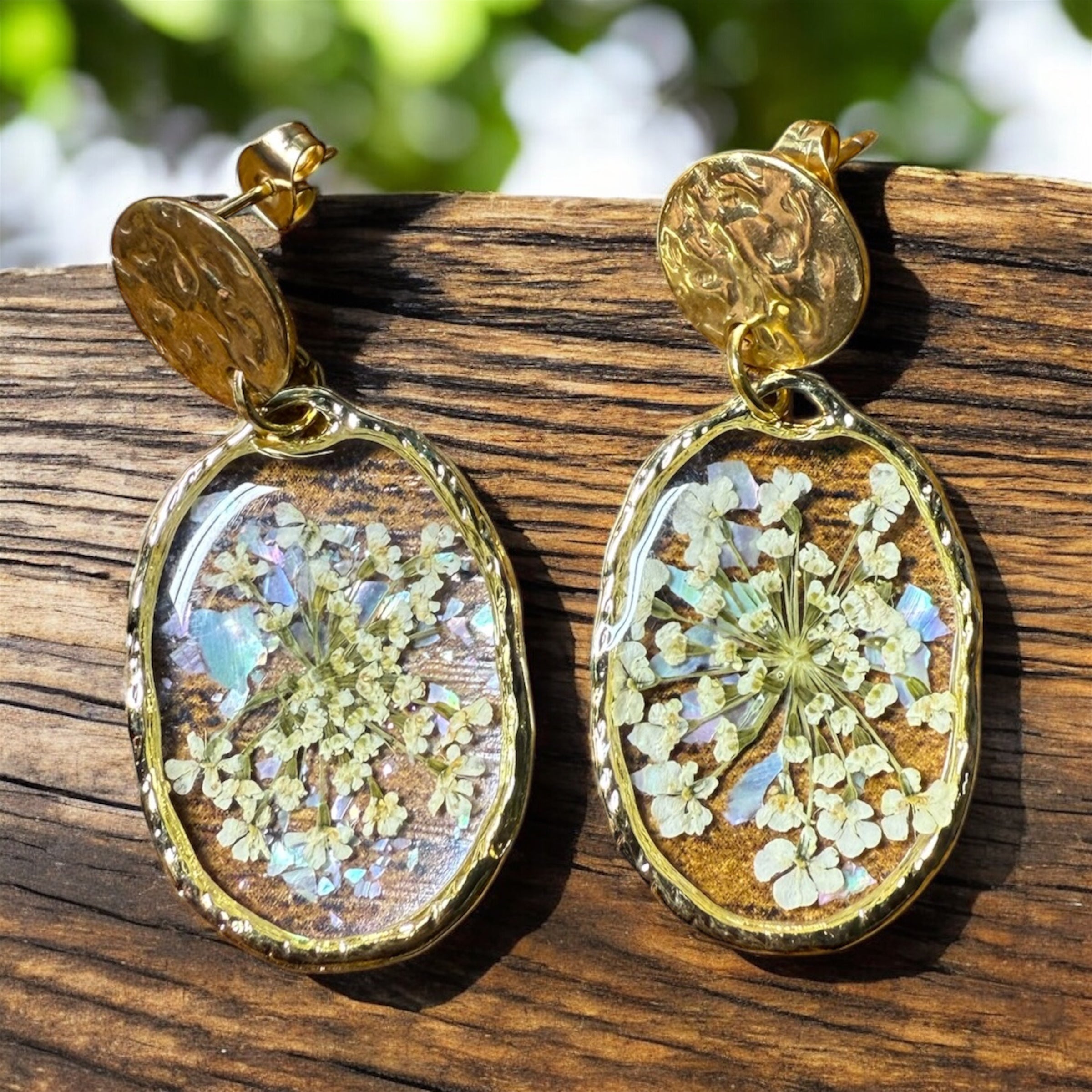 Boucles d’oreilles en verre / pièce unique