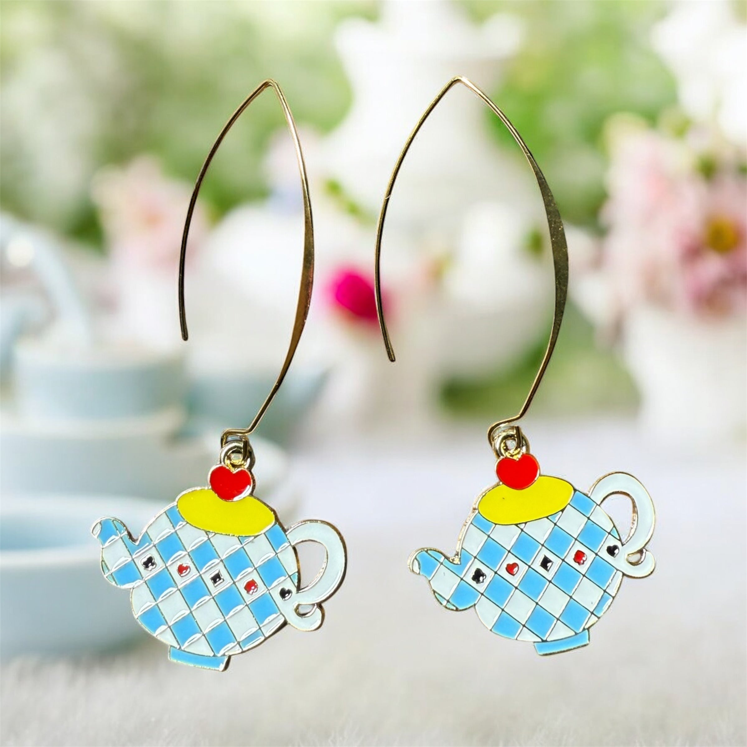 Boucles d’oreilles théière / pièce unique