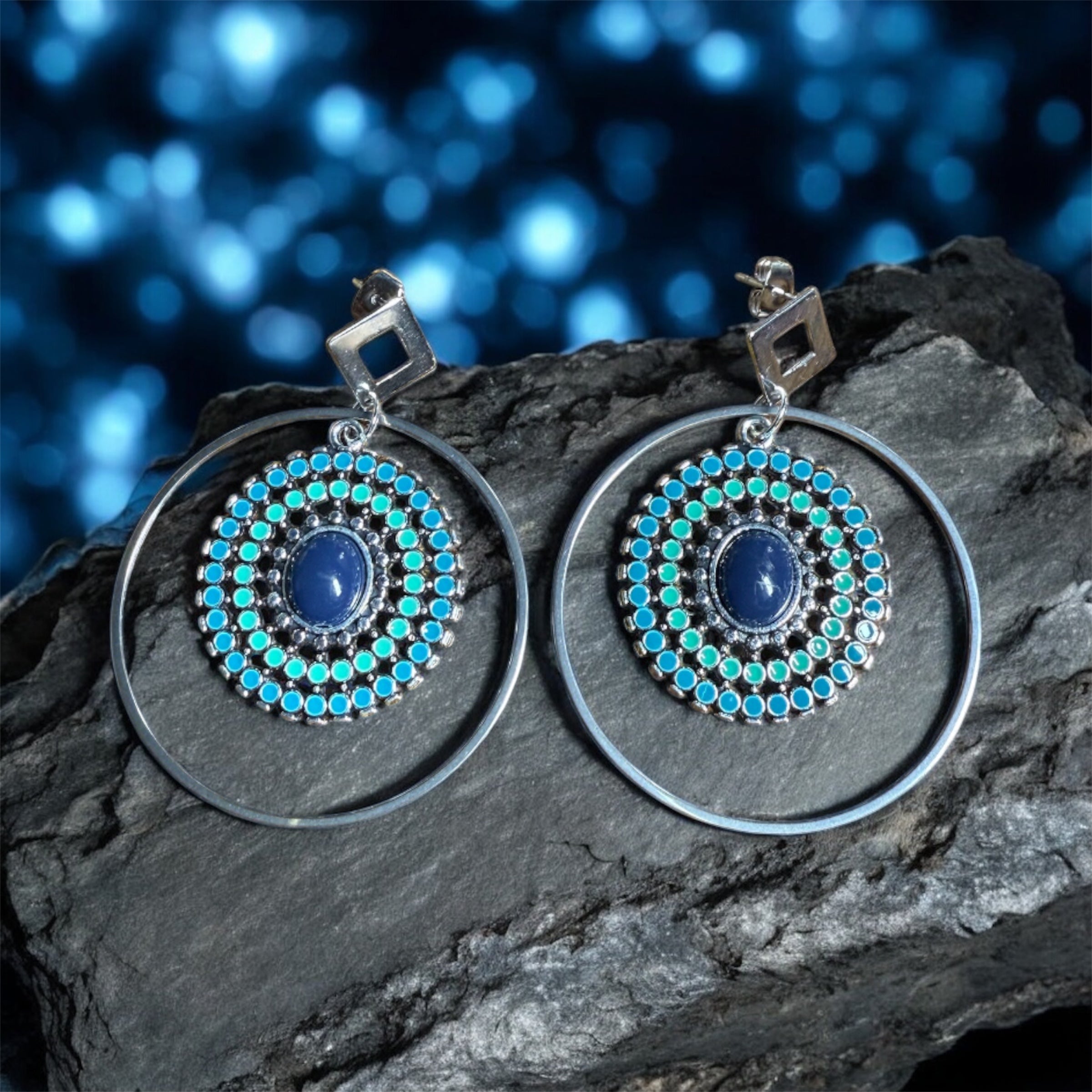 Boucles d’oreilles Mandalas / pièce unique
